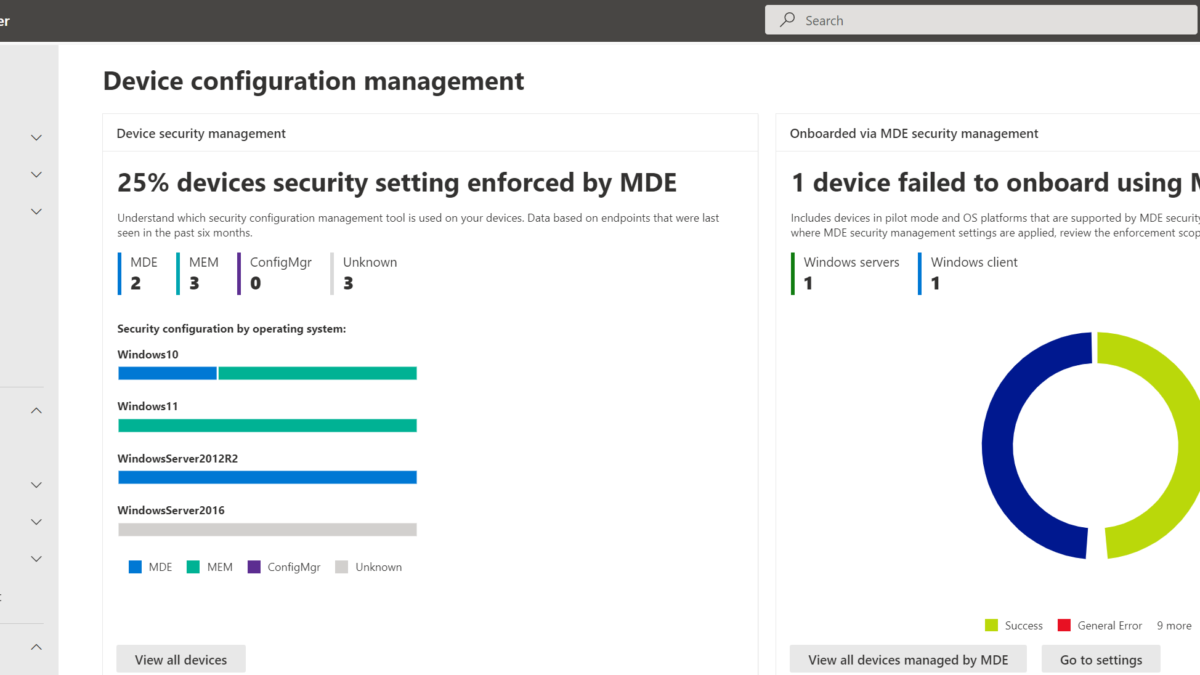 Managing Microsoft Defender for Endpoint with the new Security Management feature in MEM/Intune