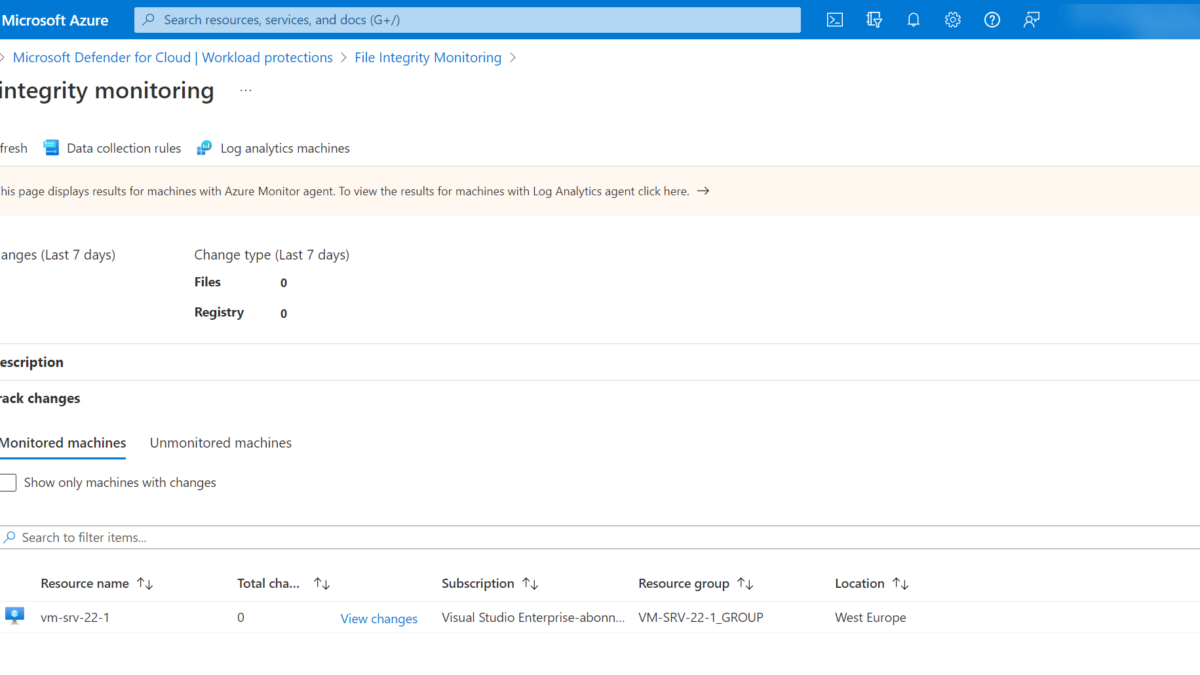 Configure File Integrity Monitoring (FIM) using Defender for Cloud and AMA-agent